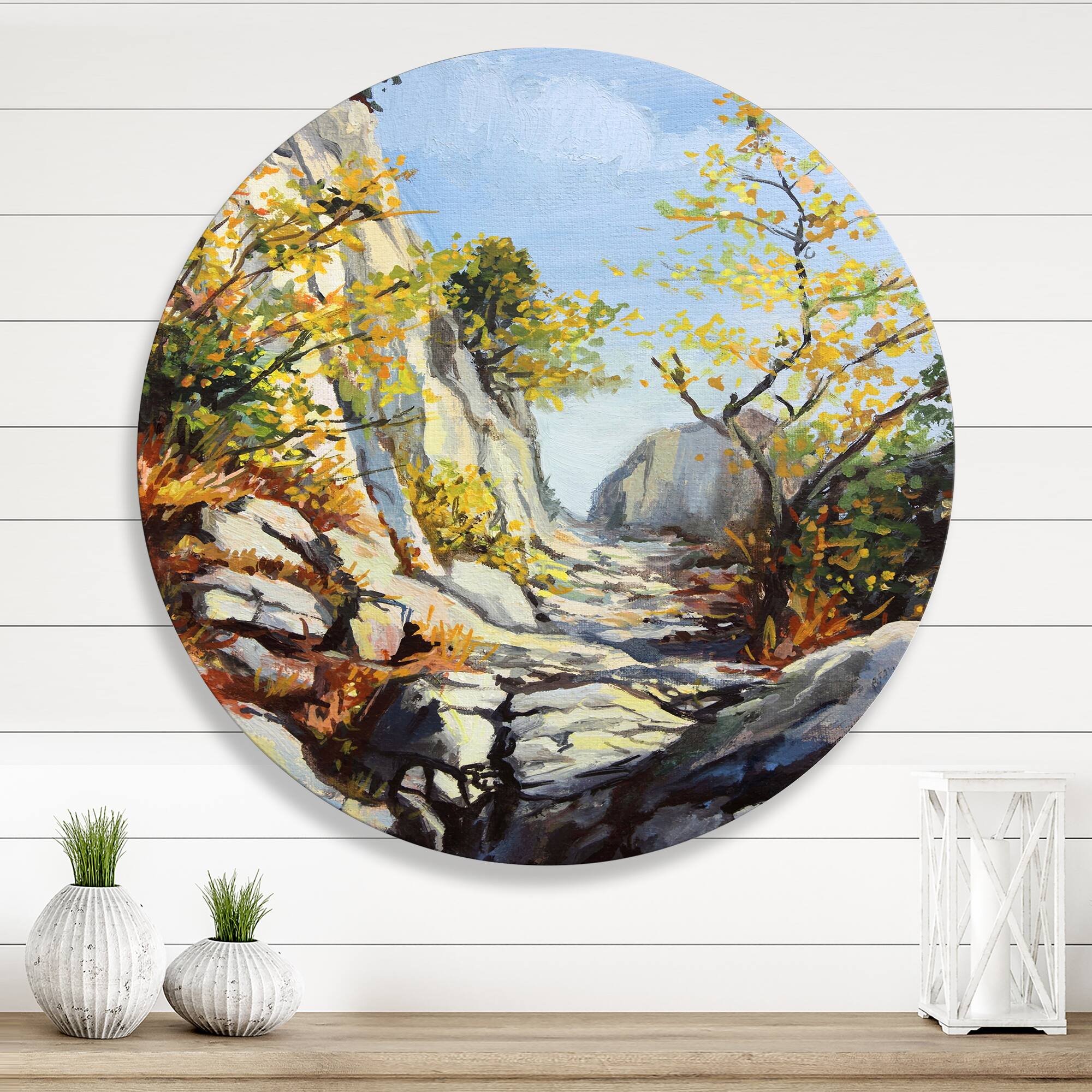 Designart - Marble Path In Autumn